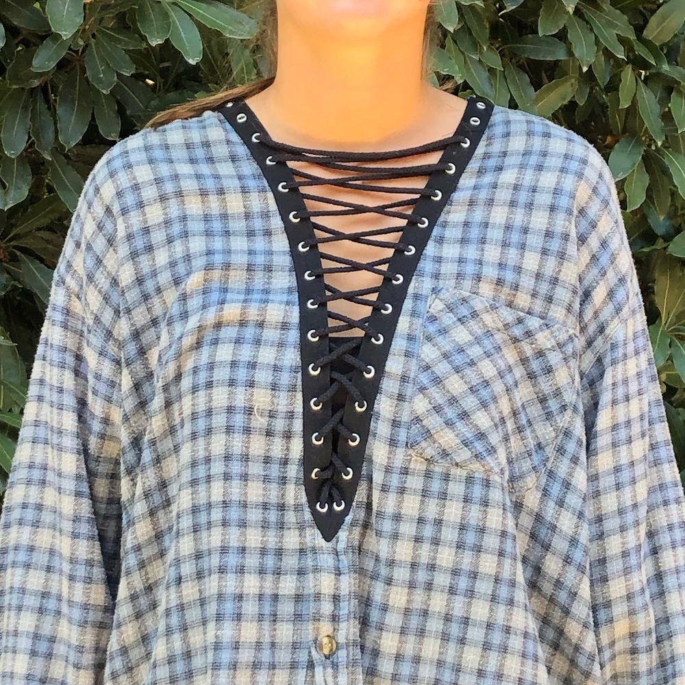 LF Furst of a Kind Vintage Lace Up Flannel